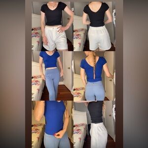 Black and blue express top